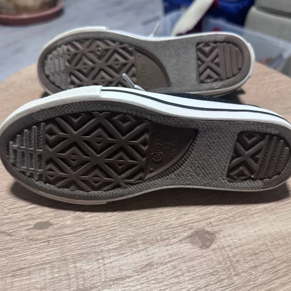 CONVERSE ALL STAR Classic Black and White Low-Tops elastic back slip on kids 13 - Picture 4 of 13